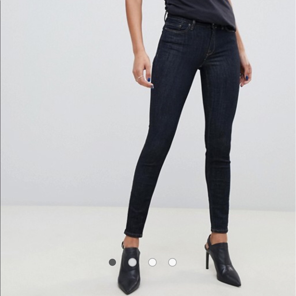 AllSaints grace skinny jeans in indigo blue